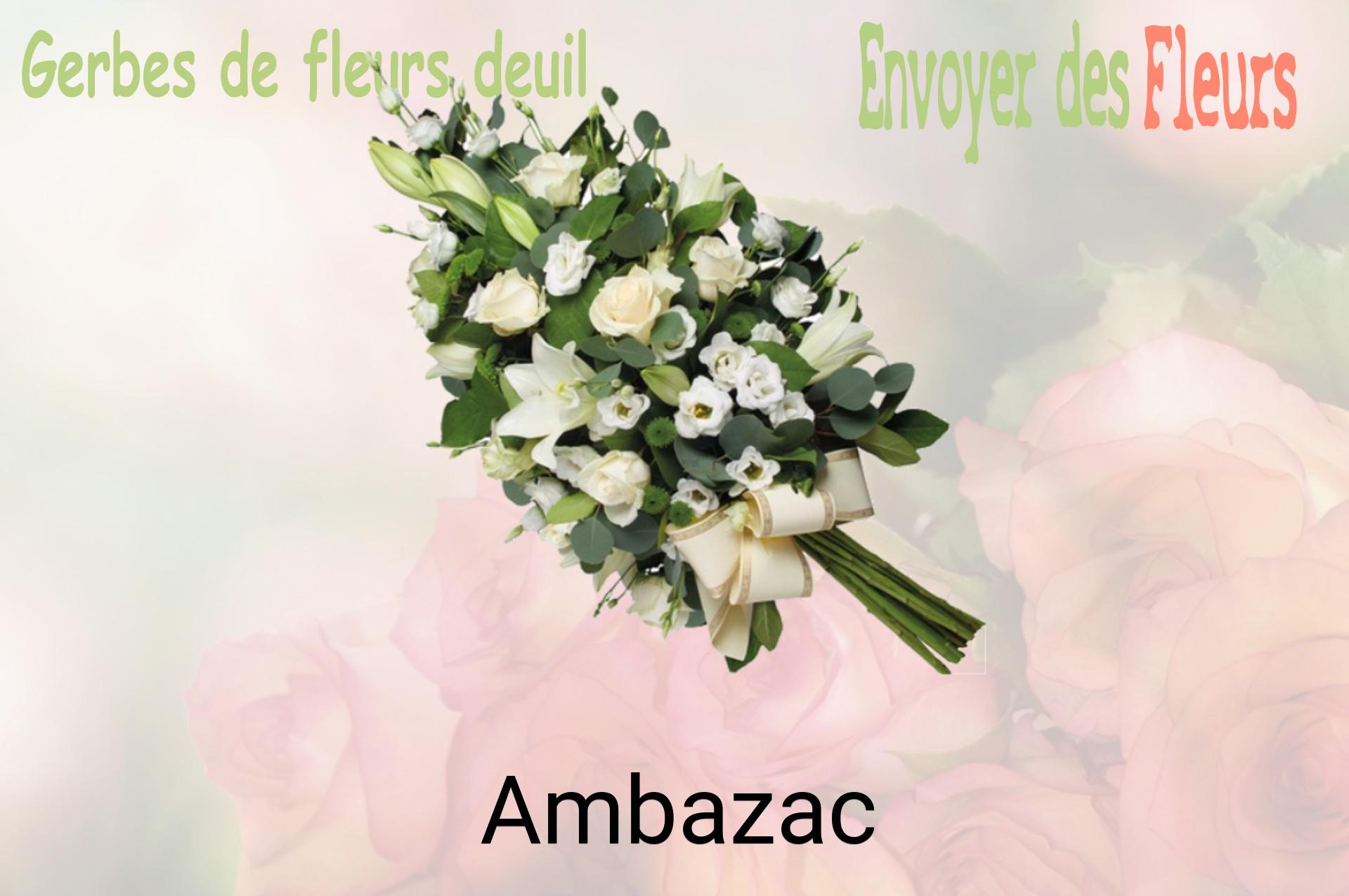 Gerbe de fleurs de deuil livrée à Ambazac